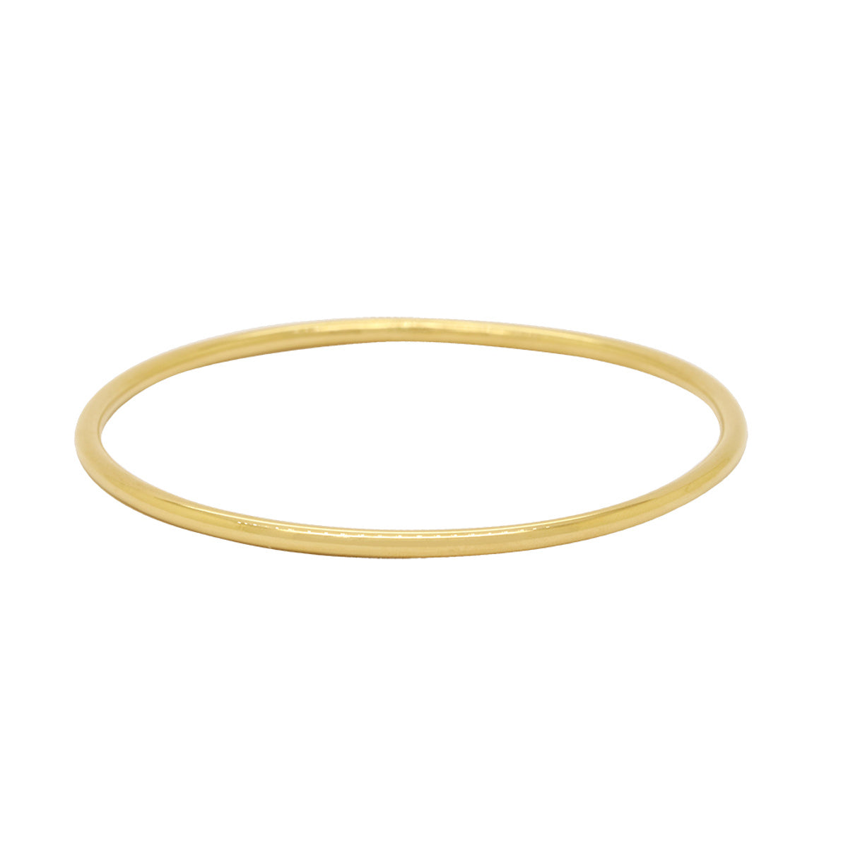 Bracelete Redondo Fio Redondo Bitola 3,00 mm em Ouro 18K