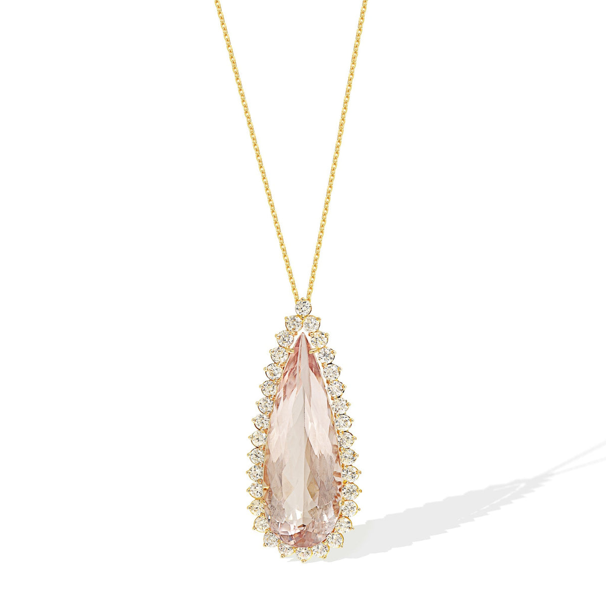 Gargantilha Morganita Gota e Diamantes
