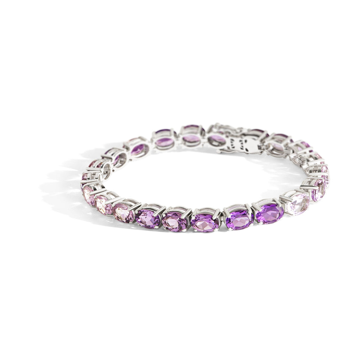 Pulseira Riviera Ametista Oval Degradê