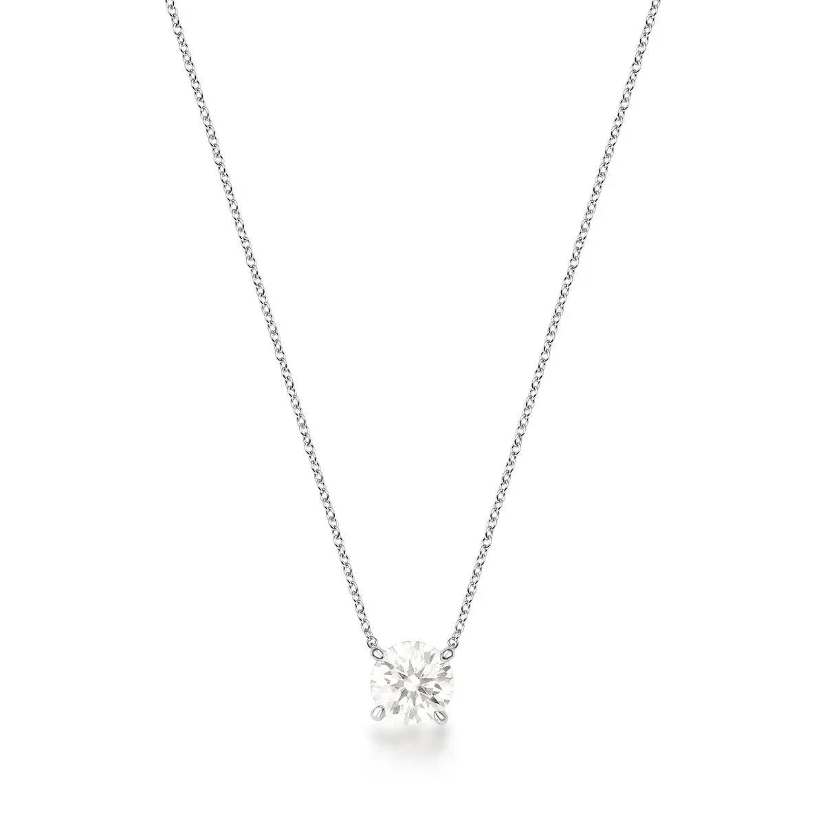 Colar de Prata 925 com Pedra Moissanite 8mm