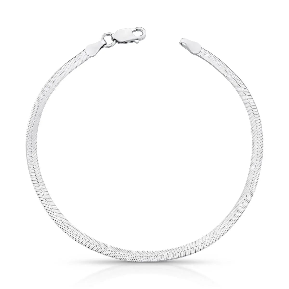 Pulseira de Prata 925 em Malha Laminada Lisa