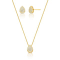 Conjunto Brinco e Colar de Gota em Zircônias