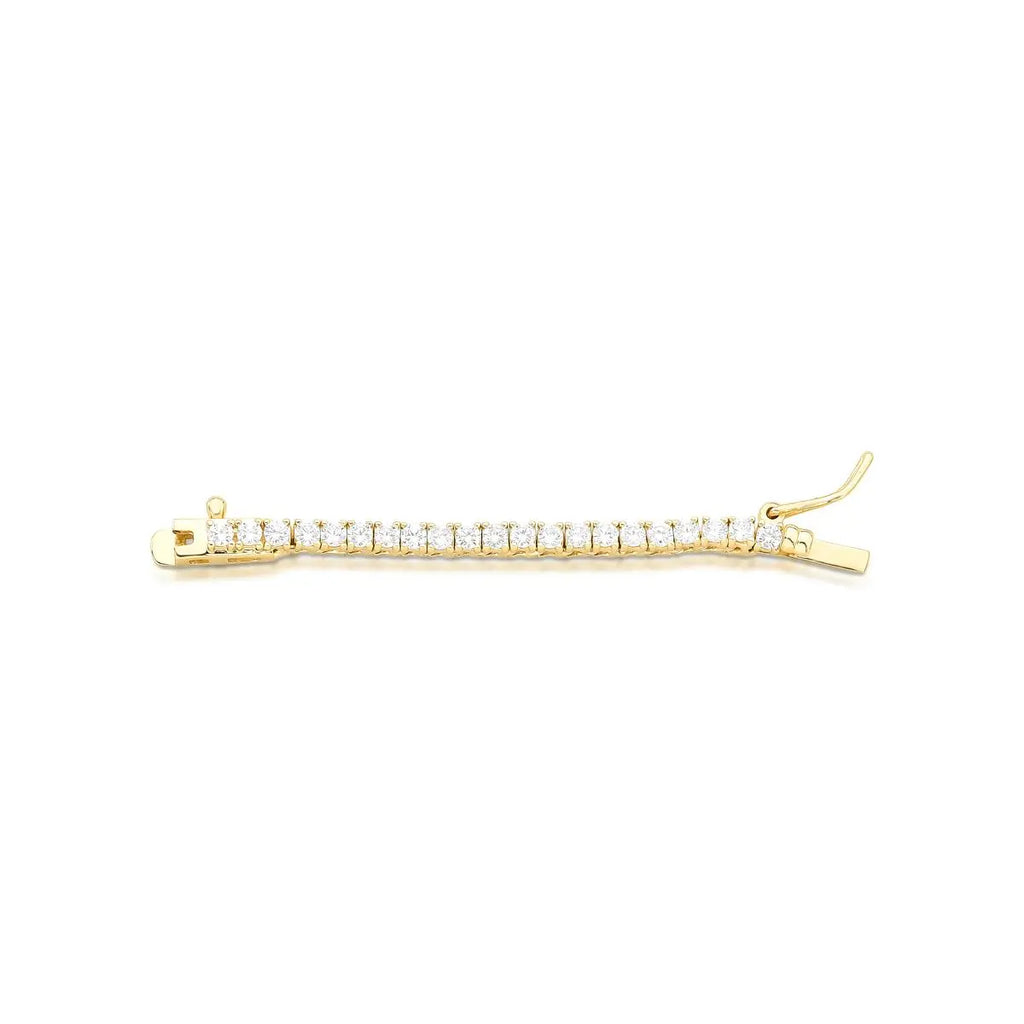 Extensor Folheado a Ouro de Riviera com Zircônias Redondas