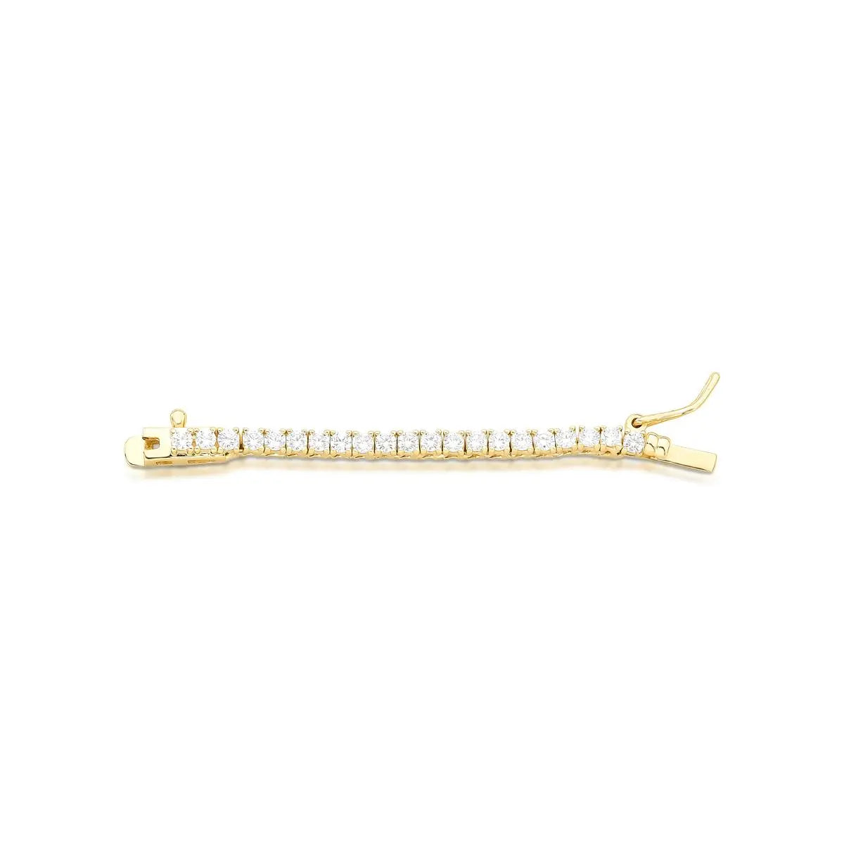 Extensor Folheado a Ouro de Riviera com Zircônias Redondas