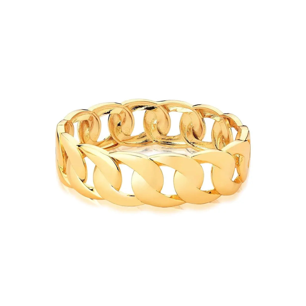 Bracelete Folheado a Ouro com Elos Groumet Lisos