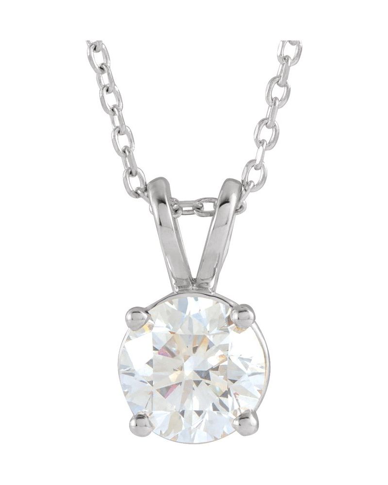 Colar Solitário em Ouro 14k com Diamantes de Laboratório – Modelo 10
