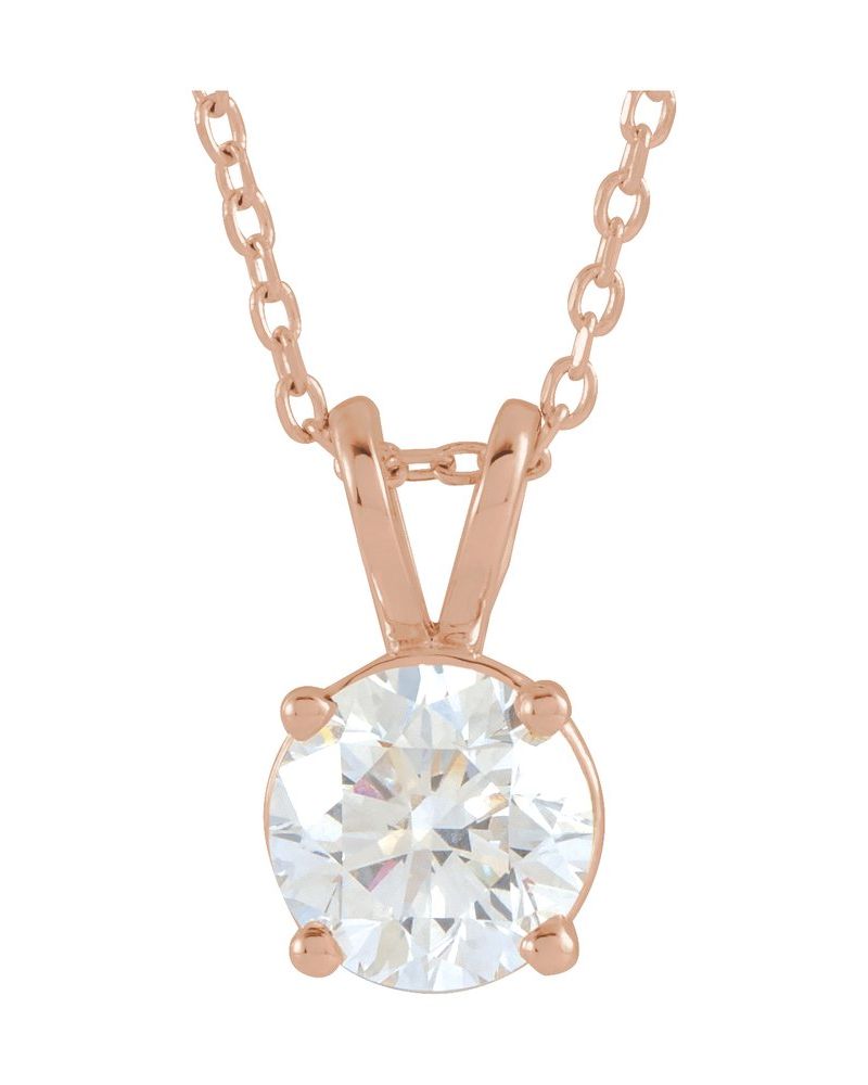 Colar Solitário em Ouro 14k com Diamantes de Laboratório – Modelo 10
