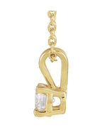 Colar Solitário em Ouro 14k com Diamantes de Laboratório – Modelo 10
