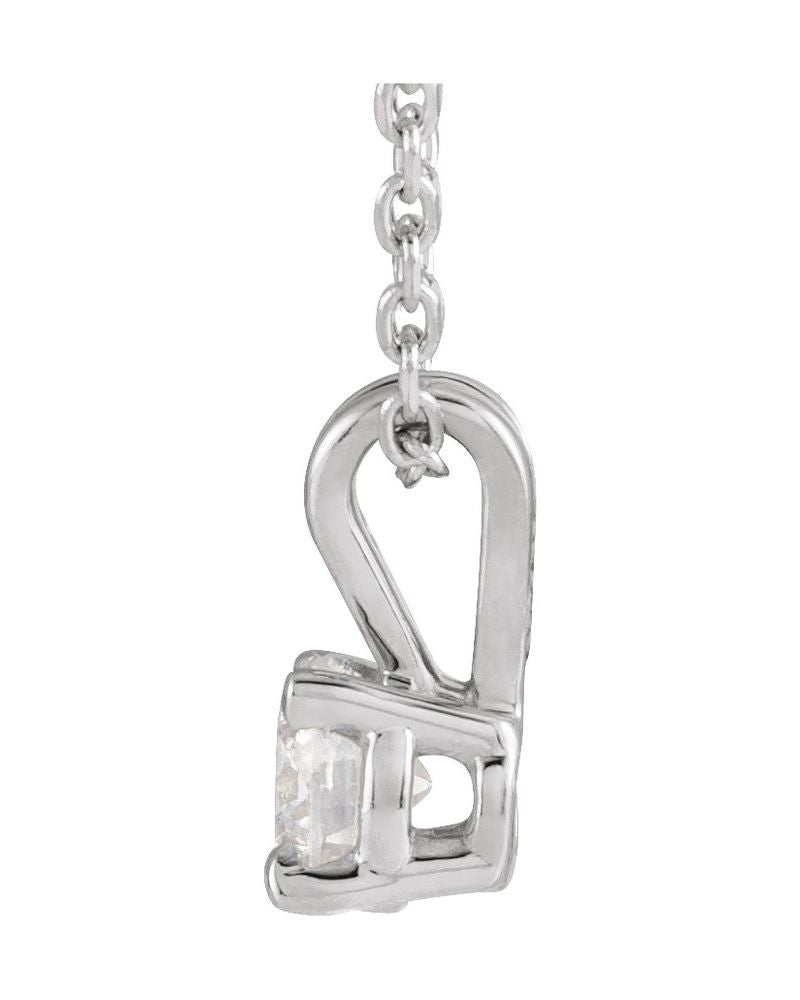 Colar Solitário em Ouro 14k com Diamantes de Laboratório – Modelo 10