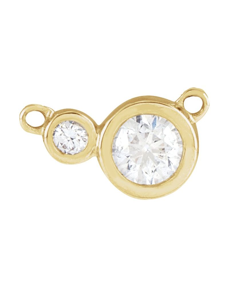 Colar Cravejado com Cravação Bezel em Ouro 14k com Diamantes de Laboratório