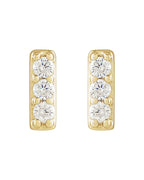 Brinco Barra Cravejado em Ouro 14k com Diamantes Naturais – Modelo 6