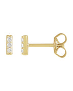 Brinco Barra Cravejado em Ouro 14k com Diamantes Naturais – Modelo 6