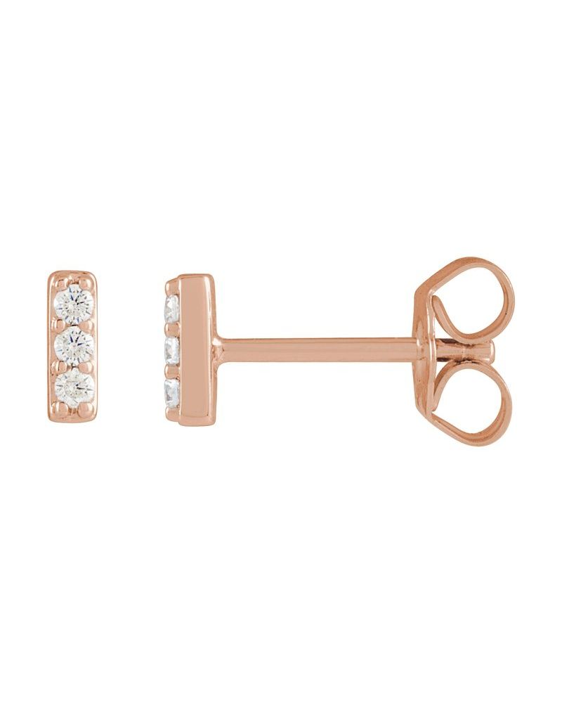 Brinco Barra Cravejado em Ouro 14k com Diamantes Naturais – Modelo 6