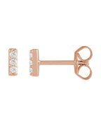 Brinco Barra Cravejado em Ouro 14k com Diamantes Naturais – Modelo 6