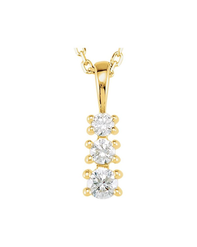 Colar Degradê em Ouro 14k com Diamantes de Laboratório