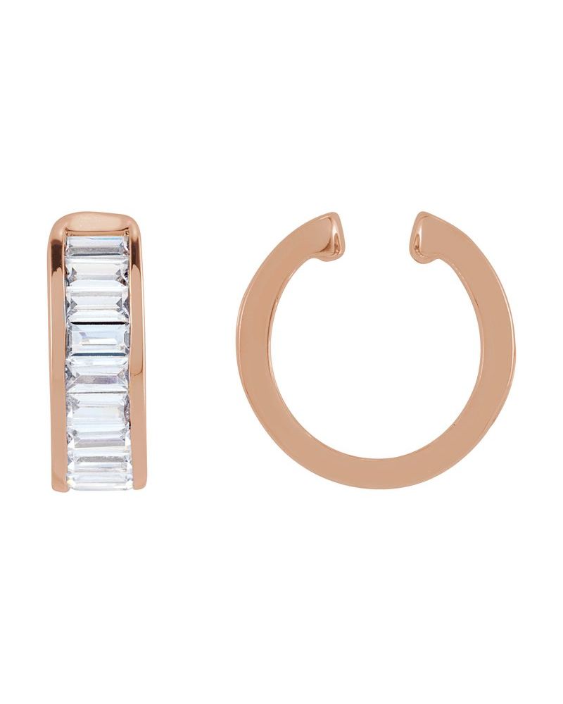 Ear Cuff em Ouro 14k com Diamantes de Laboratório