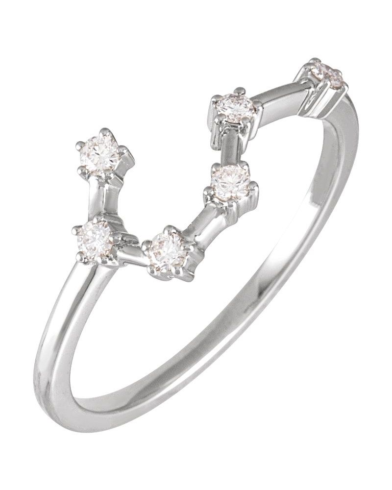 Anel Constelação Signo em Ouro 14k com Diamantes Naturais