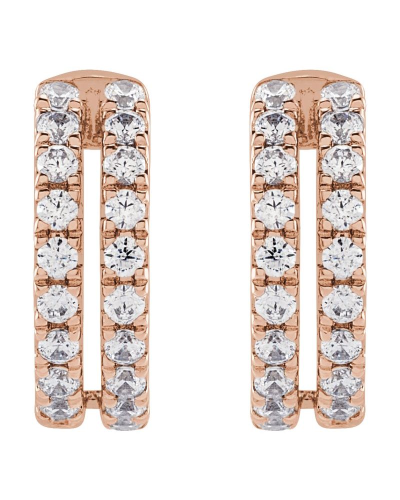 Ear Cuff Vazado em Ouro 14k com Diamantes de Laboratório