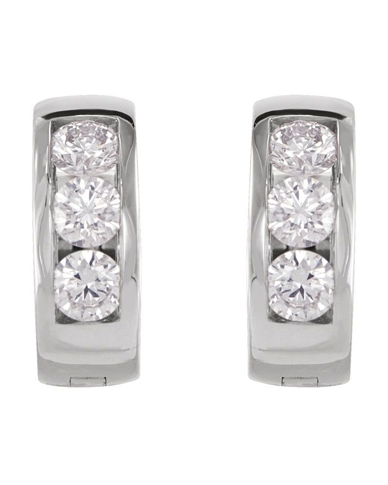 Brinco de Aro com Dobradiça em Ouro 14k com Diamantes Naturais