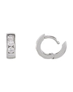 Brinco de Aro com Dobradiça em Ouro 14k com Diamantes de Laboratório