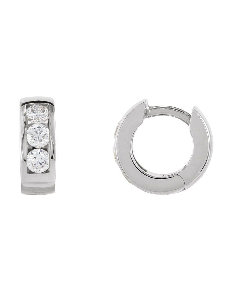 Brinco de Aro com Dobradiça em Ouro 14k com Diamantes de Laboratório