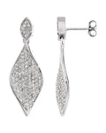 Brinco Pavê em Ouro 14k com Diamantes Naturais