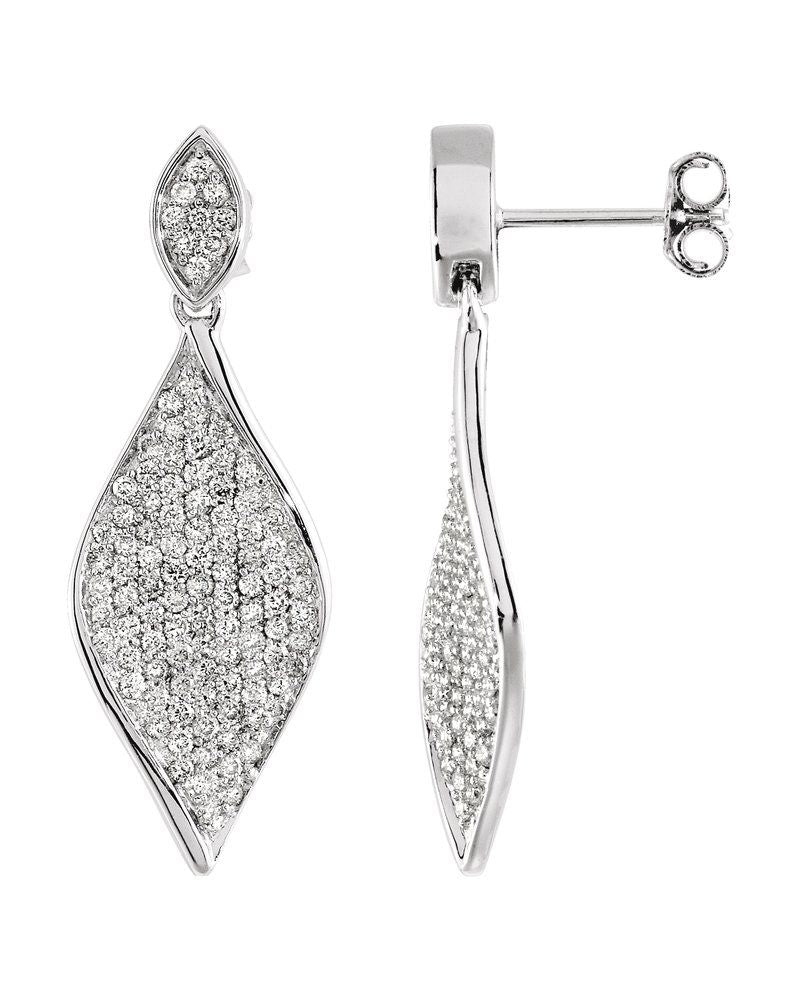 Brinco Pavê em Ouro 14k com Diamantes Naturais