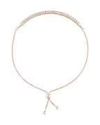 Pulseira Gravatinha Ajustável em Ouro 14k com Diamantes de Laboratório