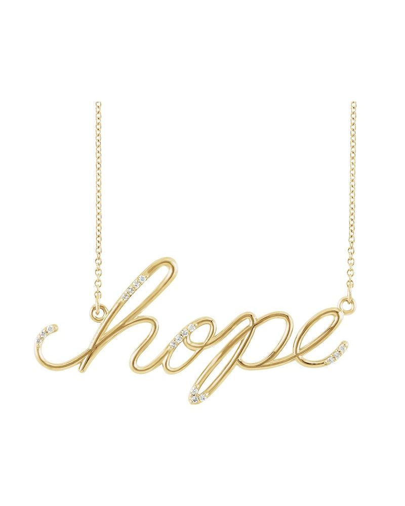 Colar "Hope" em Ouro 14k com Diamantes Naturais