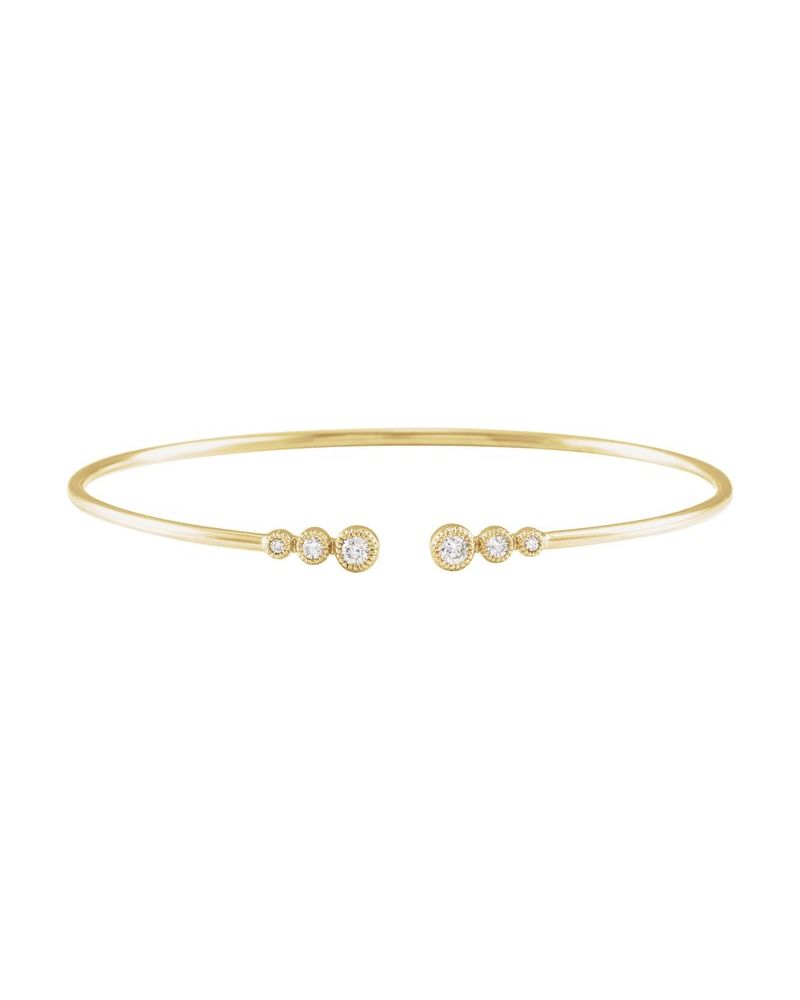 Bracelete Cravejado em Ouro 14k com Diamantes Naturais