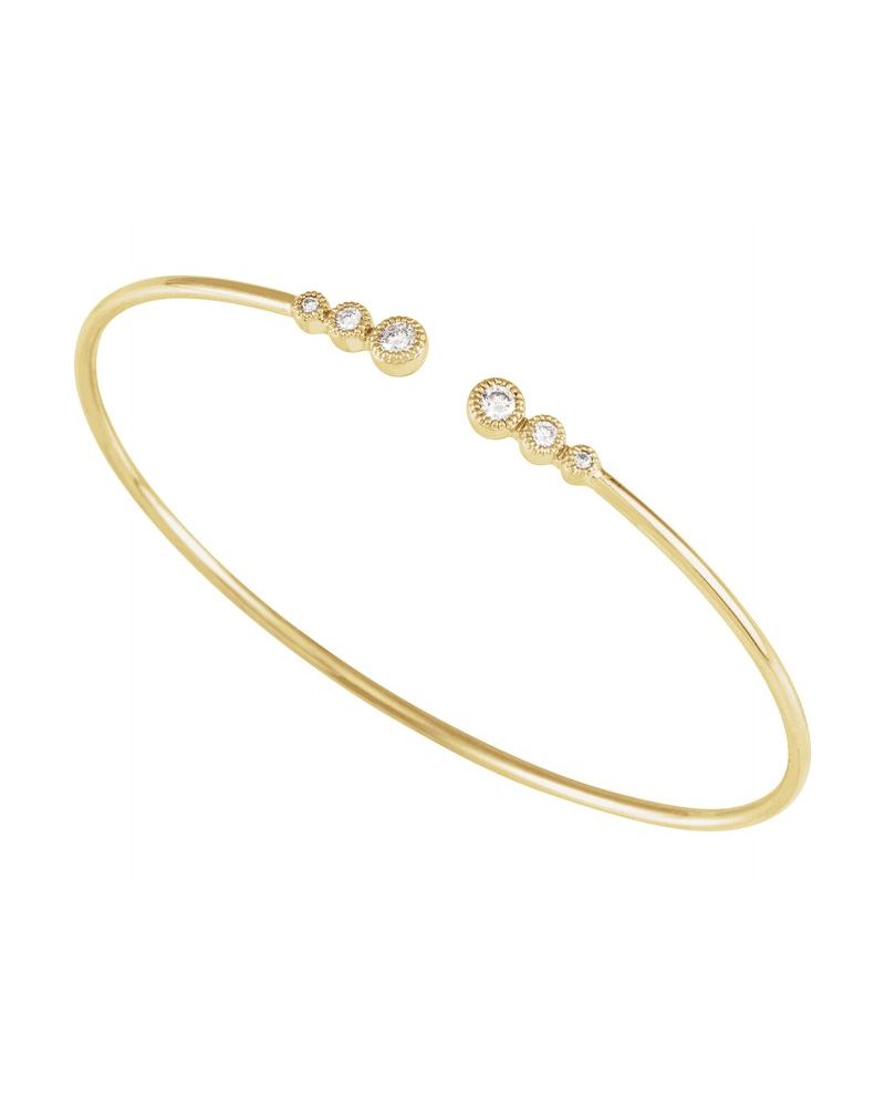 Bracelete Cravejado em Ouro 14k com Diamantes Naturais