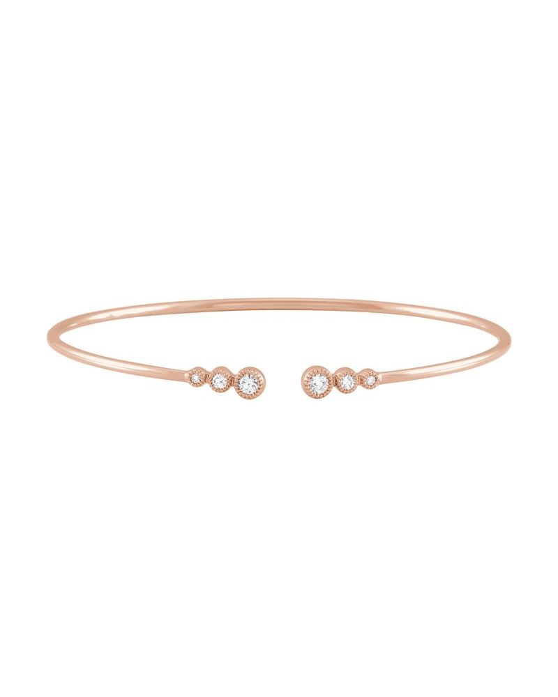 Bracelete Cravejado em Ouro 14k com Diamantes Naturais