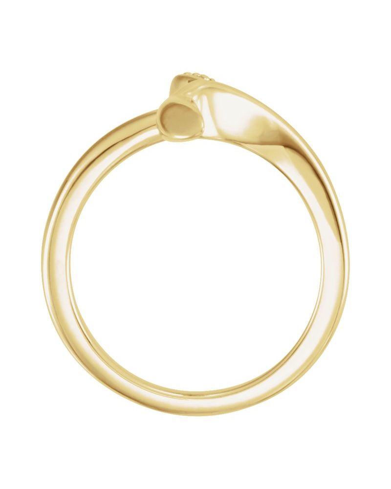 Anel Cruz Cravejado em Ouro 14k com Diamantes Naturais – Modelo 2