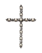 Pingente Cruz em Ouro 14k com Diamantes Naturais – Modelo 31