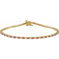 Pulseira riviera rubi – Ouro Amarelo 14k