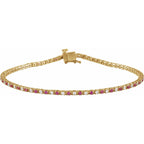 Pulseira riviera rubi – Ouro Amarelo 14k