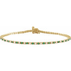 Pulseira riviera esmeralda – Ouro Amarelo 14k