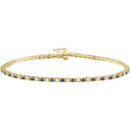 Pulseira riviera safira – Ouro Amarelo 14k