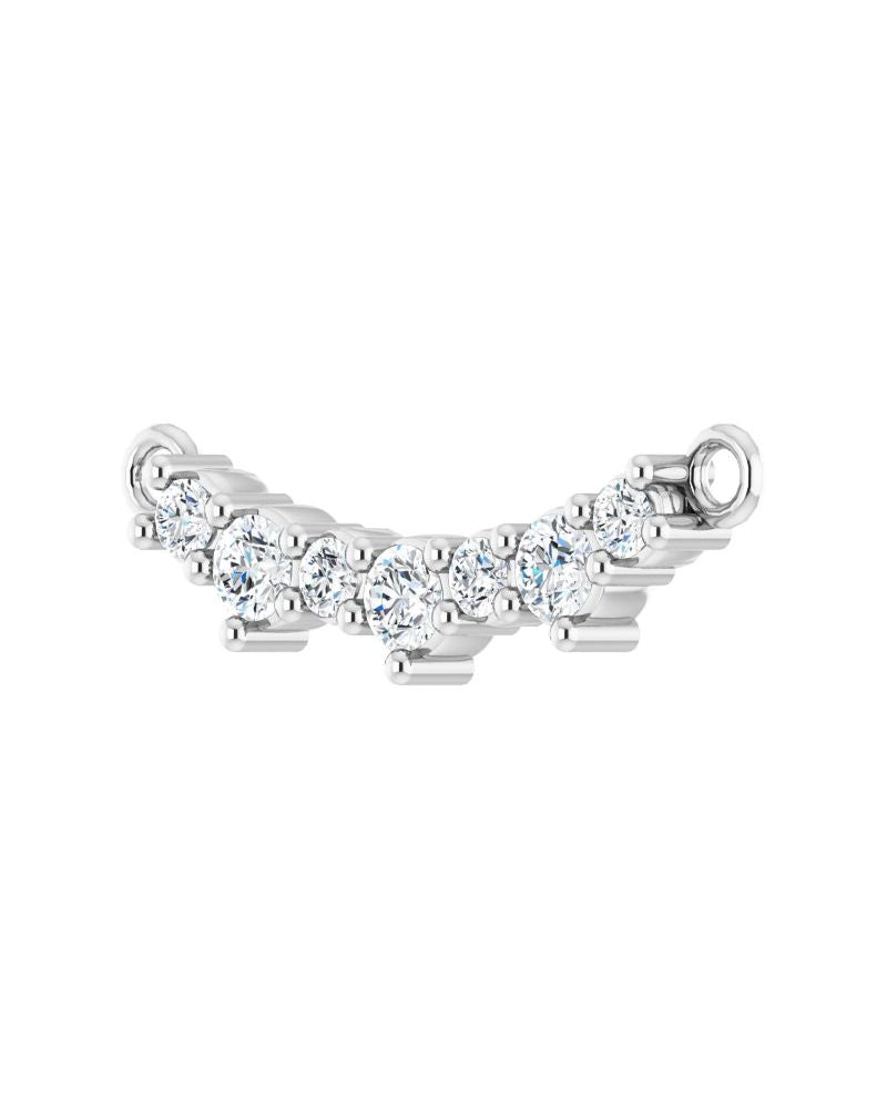 Colar Barra Cravejado em Ouro 14k com Diamantes de Laboratório – Modelo 4