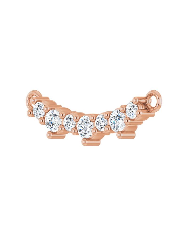 Colar Barra Cravejado em Ouro 14k com Diamantes de Laboratório – Modelo 4