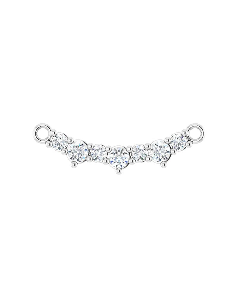 Colar Barra Cravejado em Ouro 14k com Diamantes de Laboratório – Modelo 4