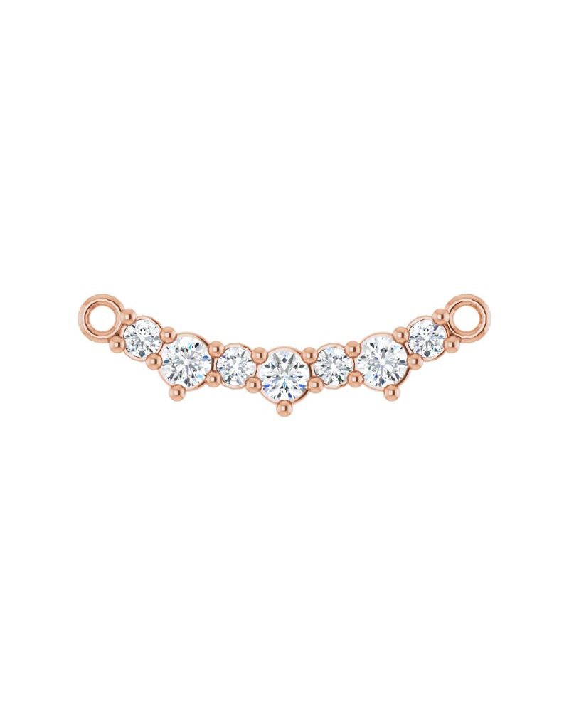 Colar Barra Cravejado em Ouro 14k com Diamantes de Laboratório – Modelo 4