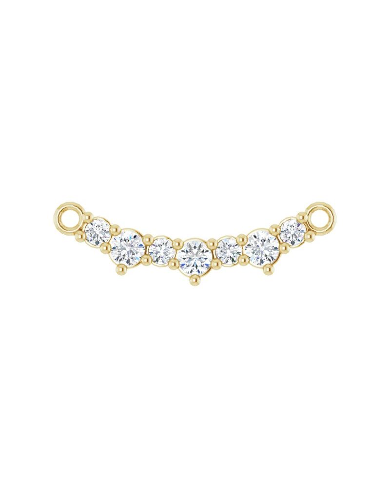 Colar Barra Cravejado em Ouro 14k com Diamantes de Laboratório – Modelo 4