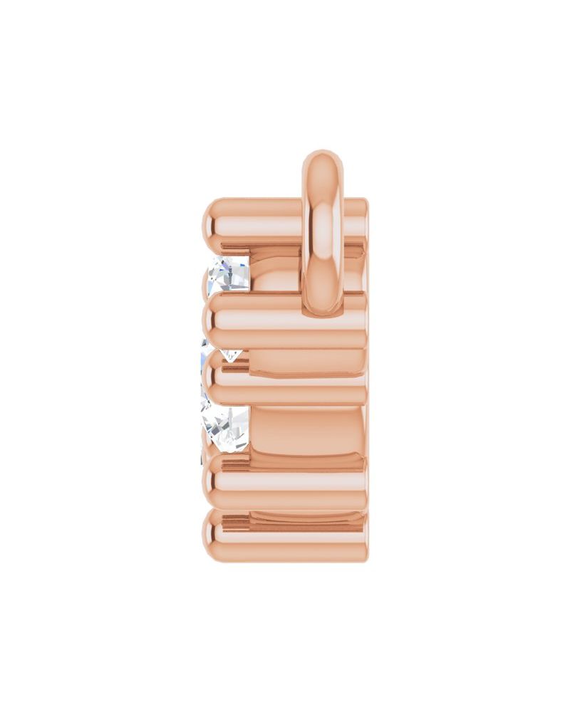 Colar Barra Cravejado em Ouro 14k com Diamantes de Laboratório – Modelo 4
