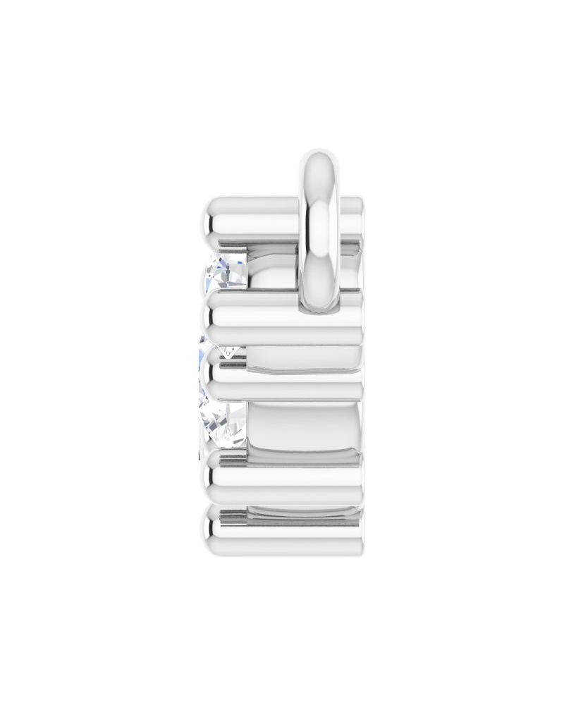 Colar Barra Cravejado em Ouro 14k com Diamantes de Laboratório – Modelo 4