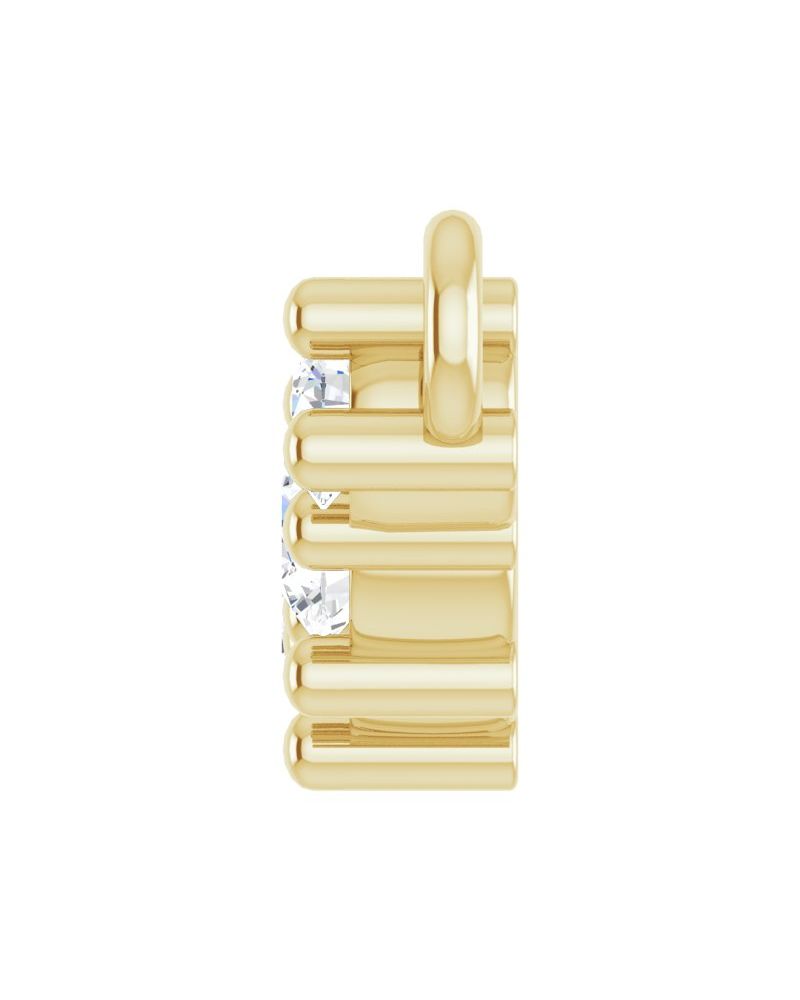 Colar Barra Cravejado em Ouro 14k com Diamantes de Laboratório – Modelo 4