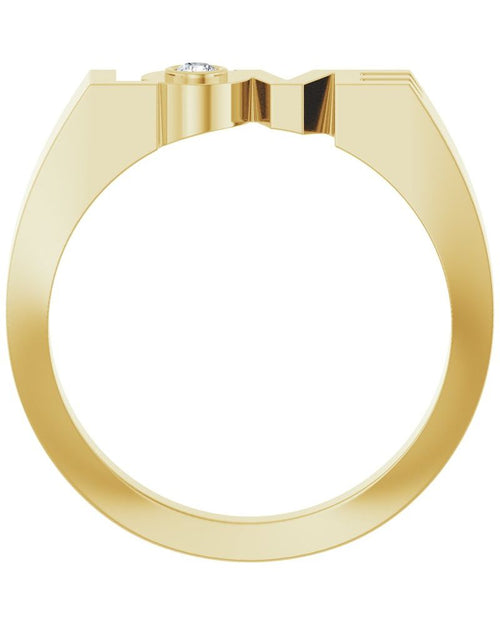 Anel Amor em Ouro 14k com Diamantes Naturais