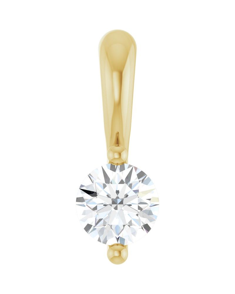 Pingente Solitário em Ouro 14k com Diamantes Naturais – Modelo 4