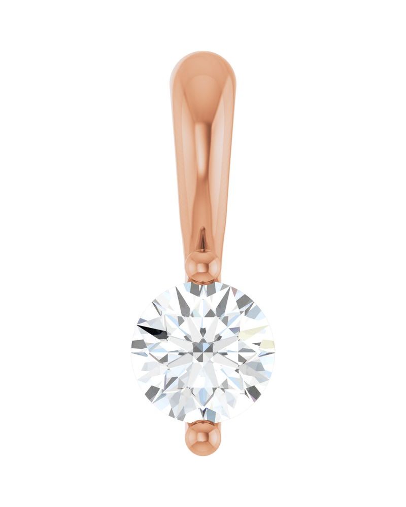 Pingente Solitário em Ouro 14k com Diamantes Naturais – Modelo 4