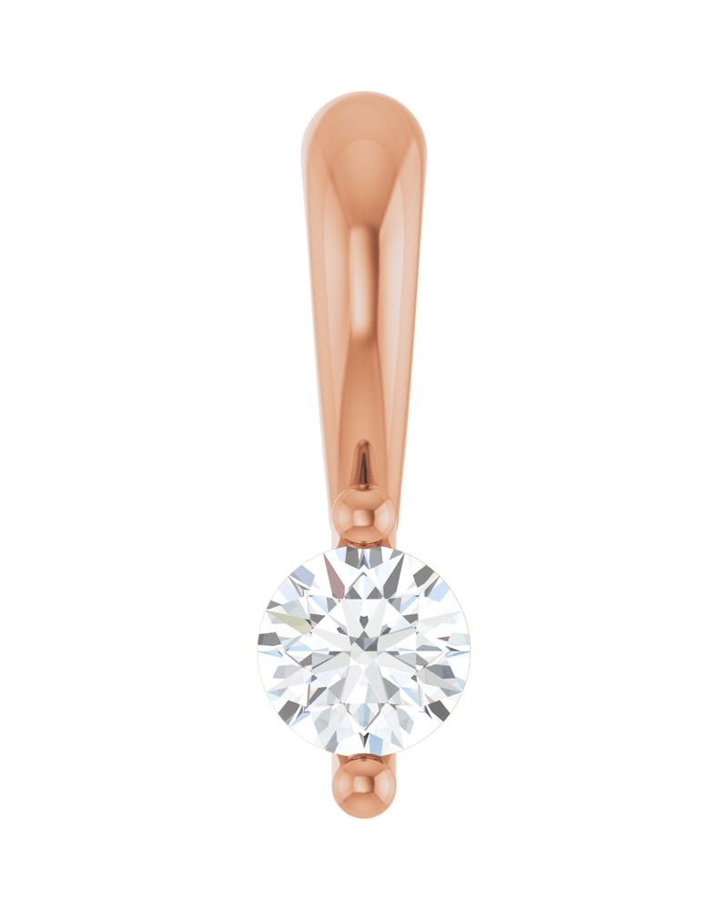 Pingente Solitário em Ouro 14k com Diamantes Naturais – Modelo 4